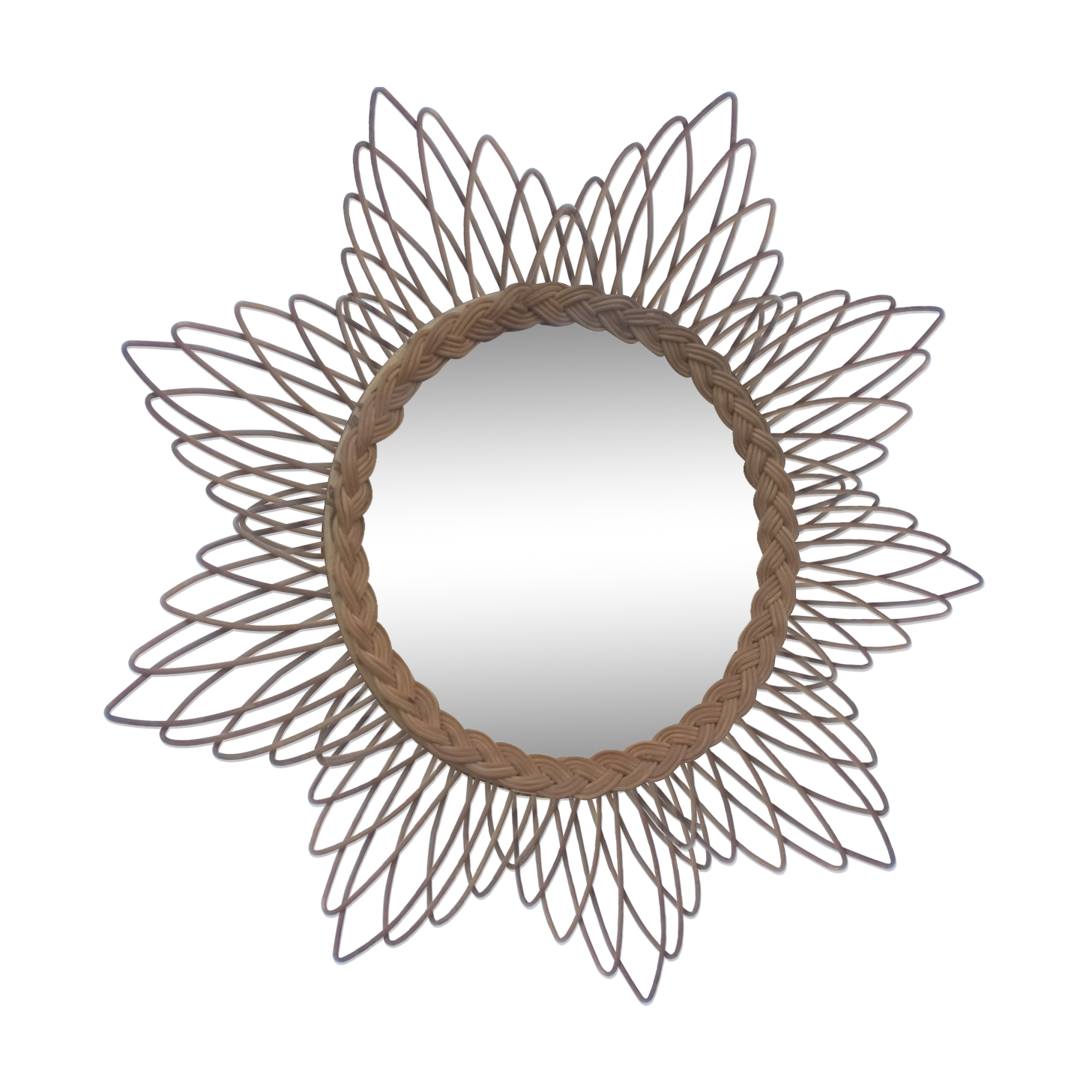 Mirror rattan sun 52cm