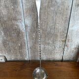 Old Punch Ladle Goldsmith Cailar Bayard Metal Silver Twisted Handle #B341