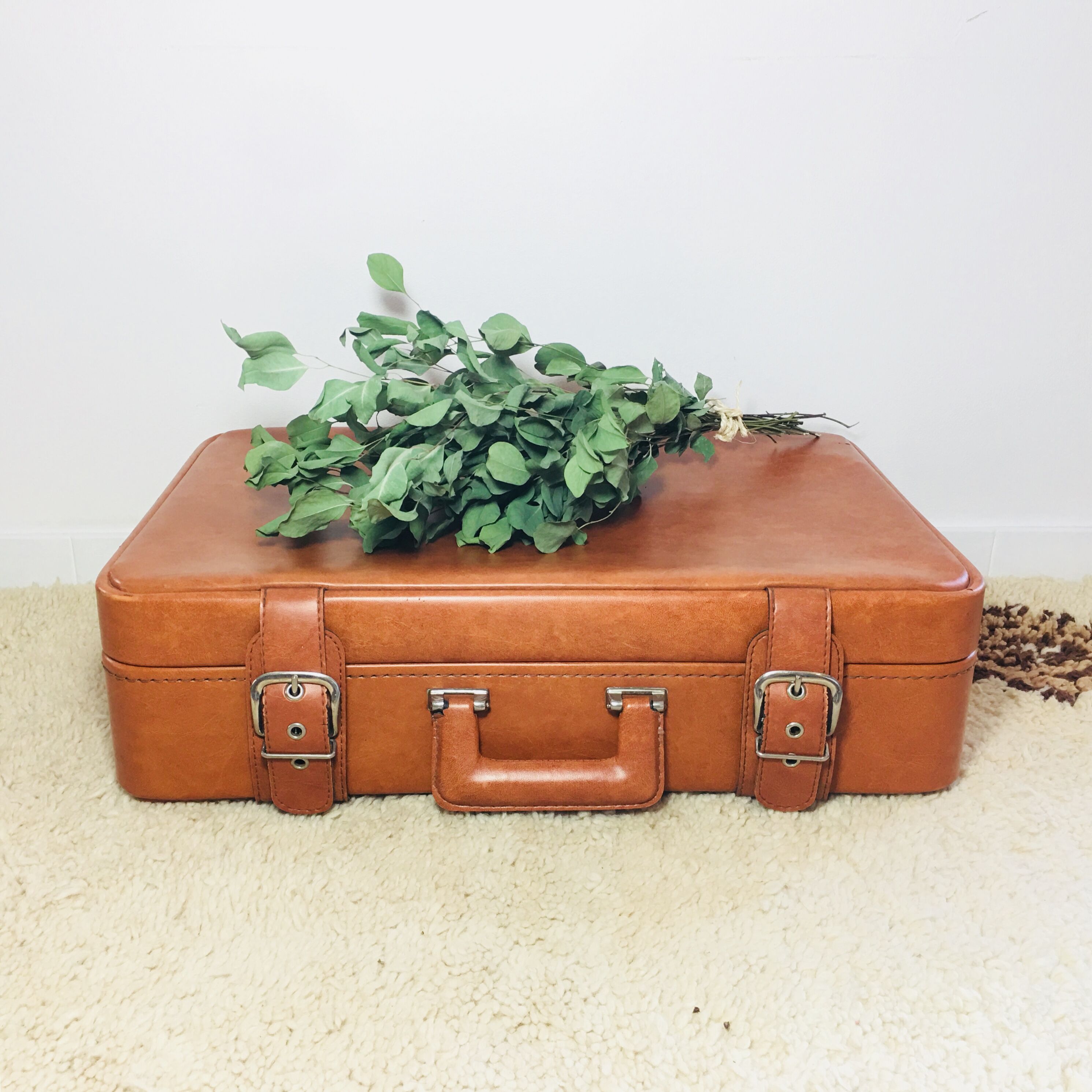 Vintage leather suitcase