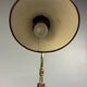Midcentury leather wrapped French desk lamp style of Jacques Adnet, 1950s
