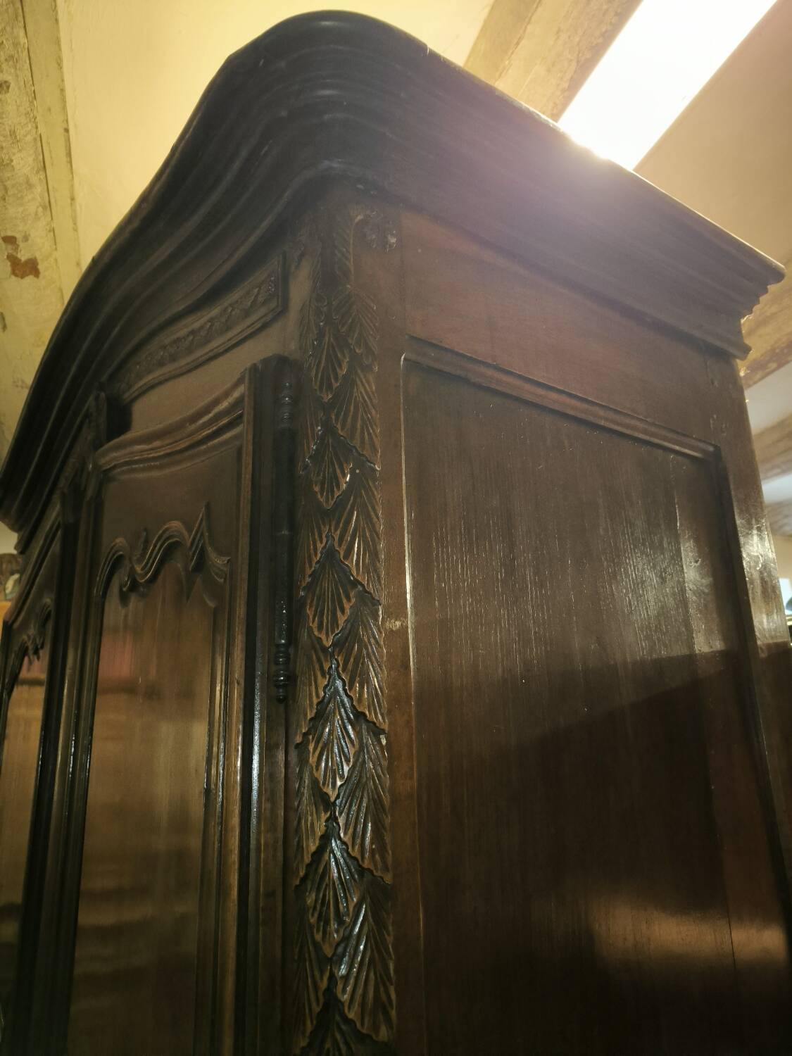 Louis XV period wardrobe in solid walnut