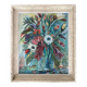 Tableau, huile sur carton "Bouquet"