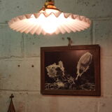 Old pleated opaline hanging