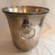 Champagne bucket in food. silver
