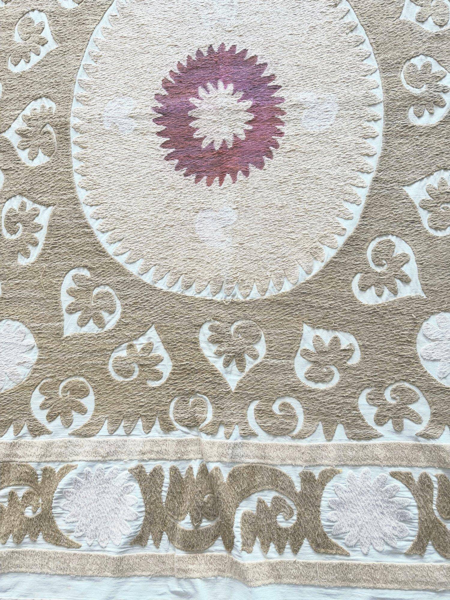Vintage hand-embroidered tablecloth 145x154 cm