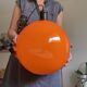 Vintage orange opaline pendant light, 1970s