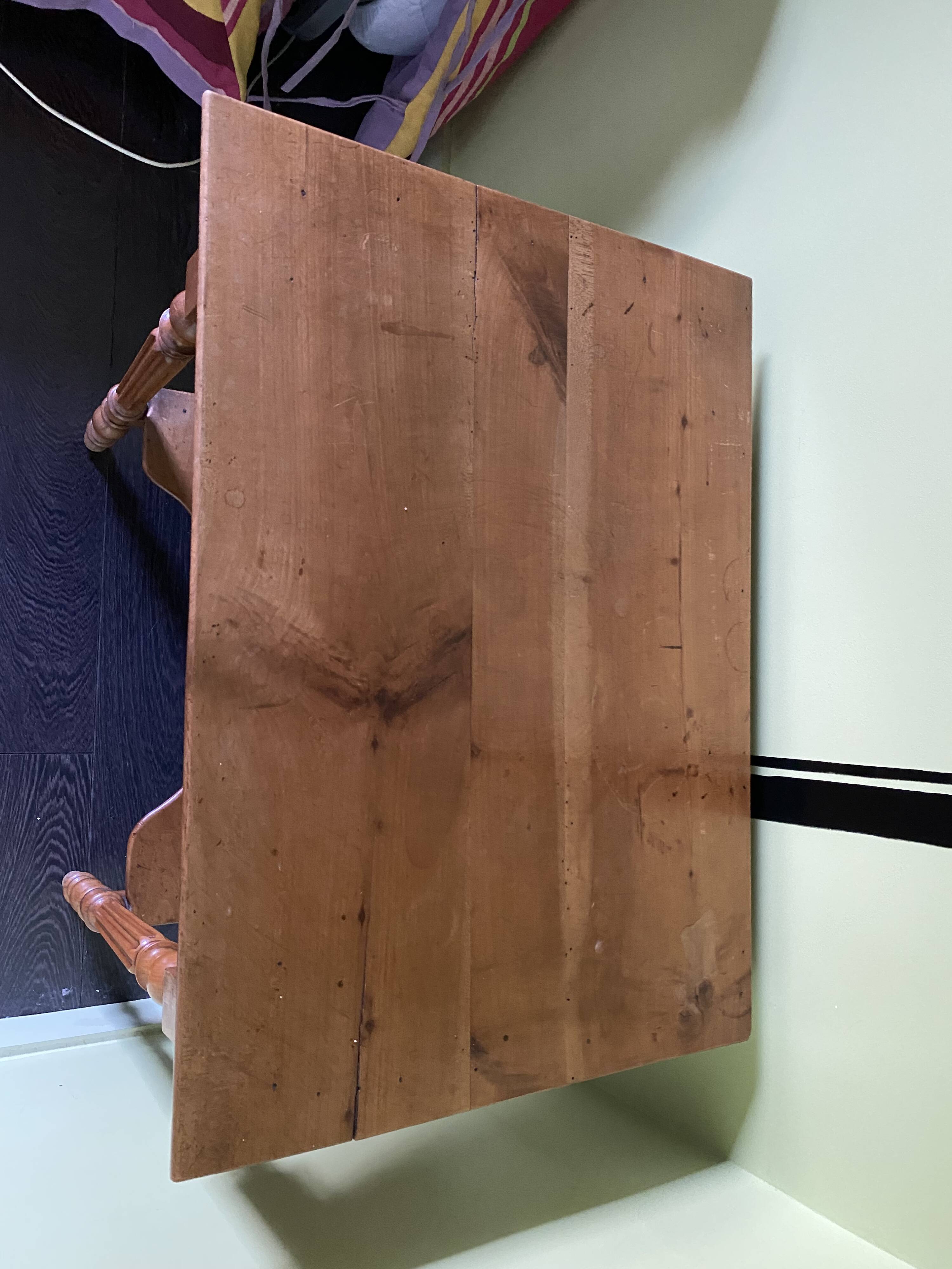 Side table, solid wood desk in Louis-Philippe style