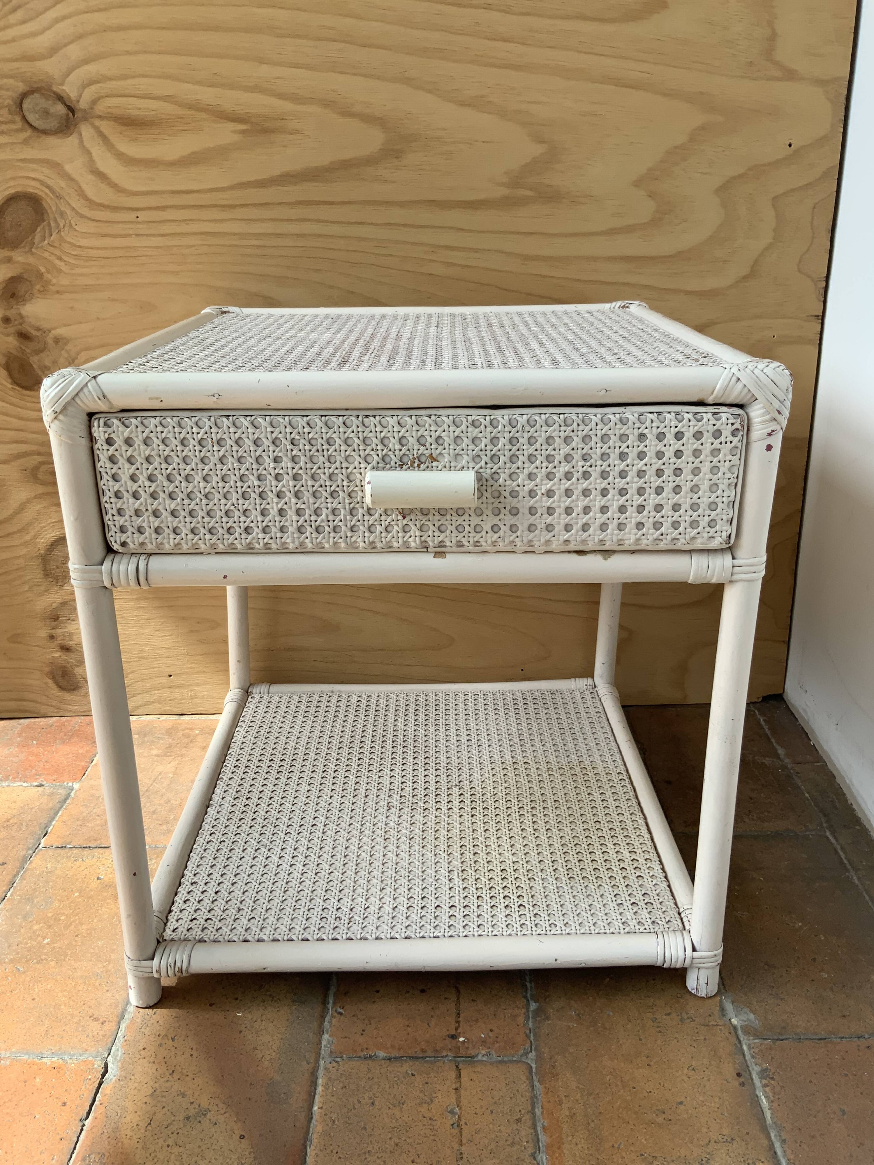 Nightstand or rattan bedside