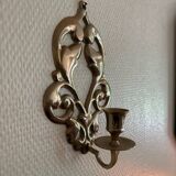 Antique brass wall candle holder