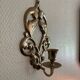 Antique brass wall candle holder
