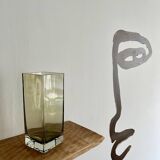 Rectangular Murano-style crystal vase