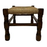 Vintage Stool cane small Stool Mid Century Ottoman 60's design