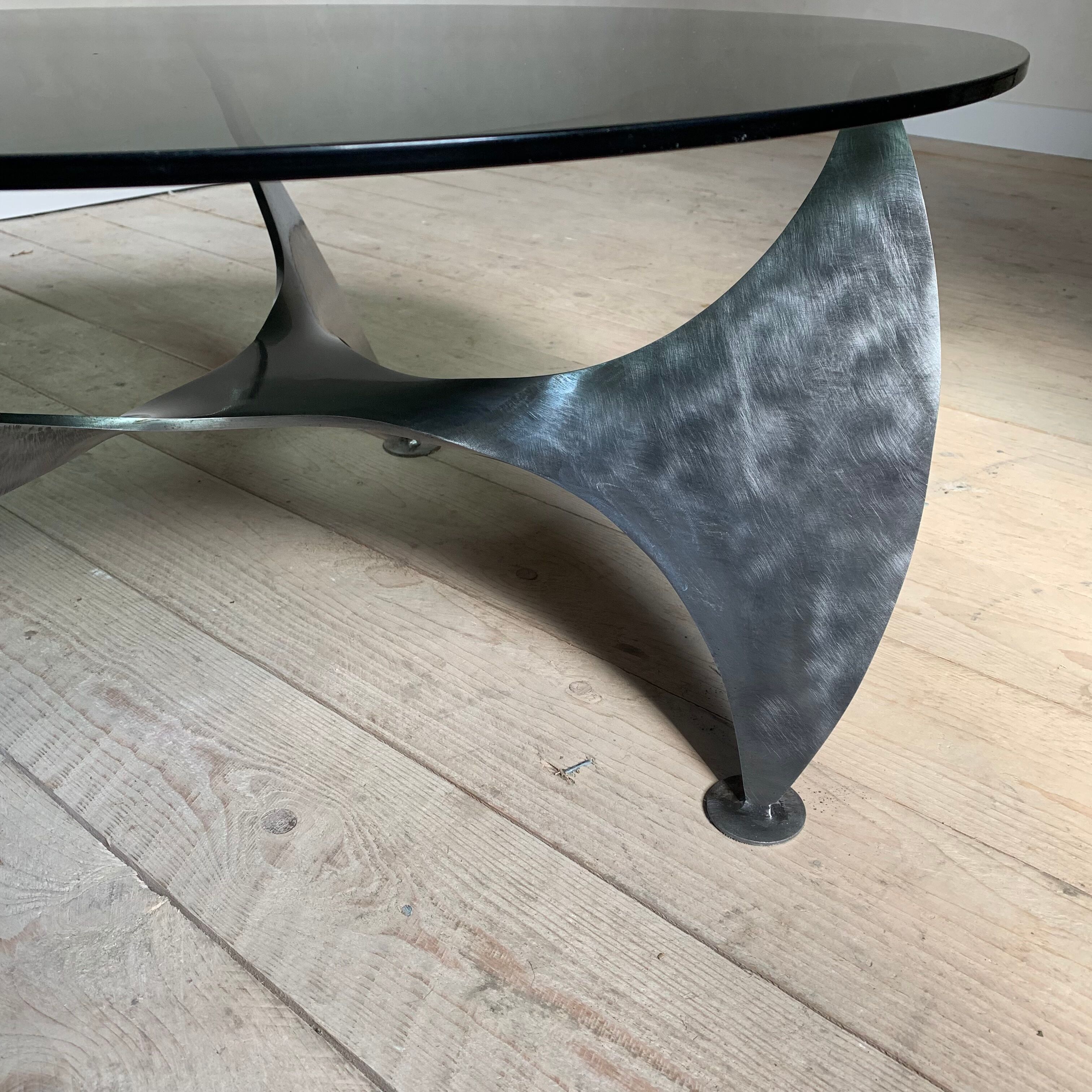Vintage round helix coffee table