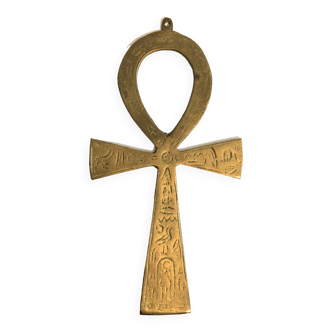 Egyptian Cross Golden Brass