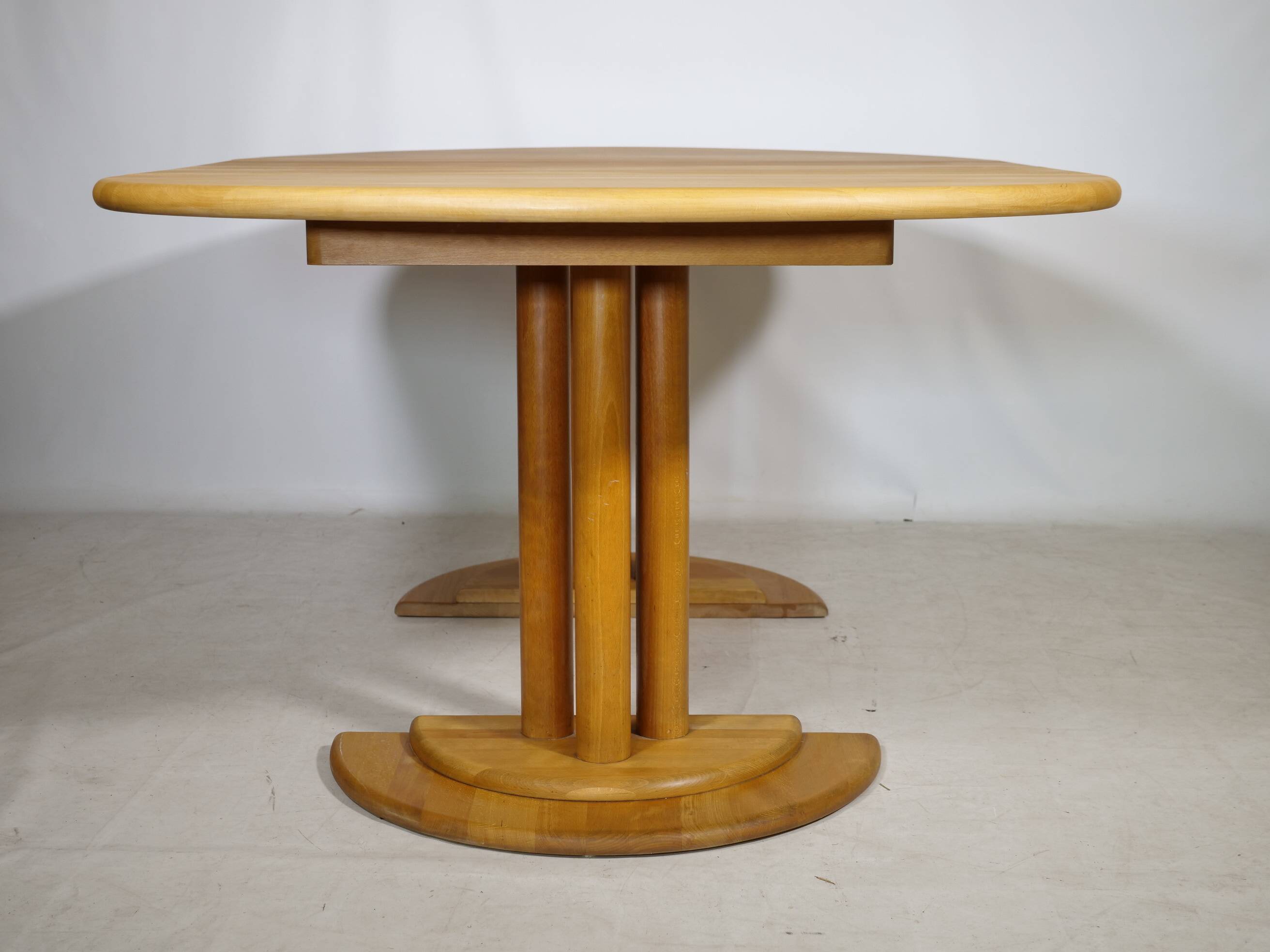 Mid Century Extendable Solid Alder Dining Table by Rainer Daumiller, 1970s