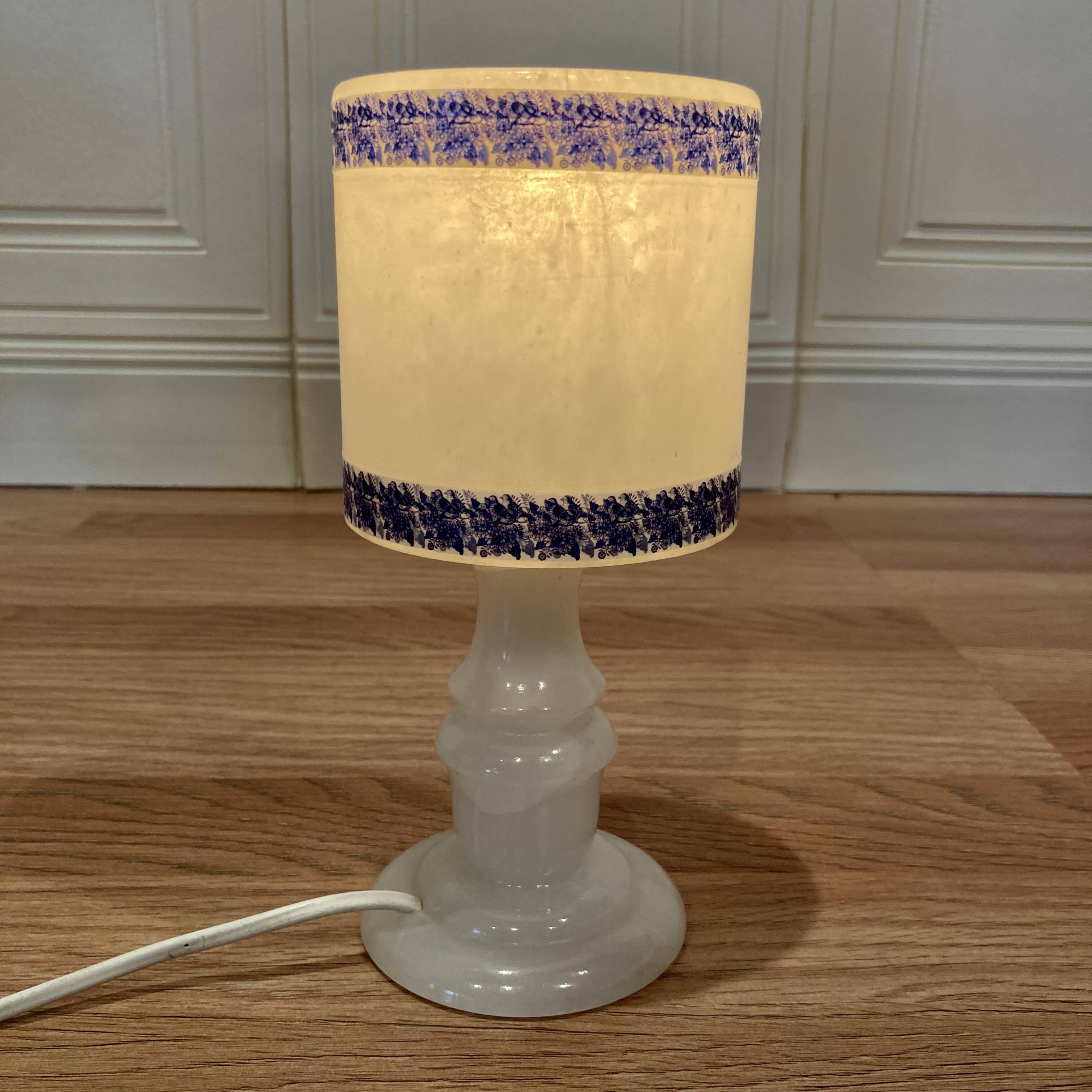 Ensemble de cinq lampes Design scandinave albâtre 1950.