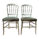 Paire de chaises Napoléon III patinées