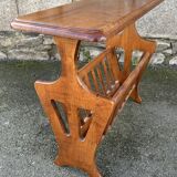 Magazine rack, side table, wood, vintage, 60s