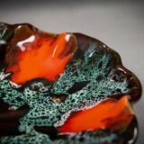 Large Vallauris ceramic bowl in the shape of a leaf