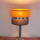 Vintage orange and chocolate lamp design.