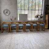 Set of 6 oak chairs with armrests Ate Van Apeldoorn