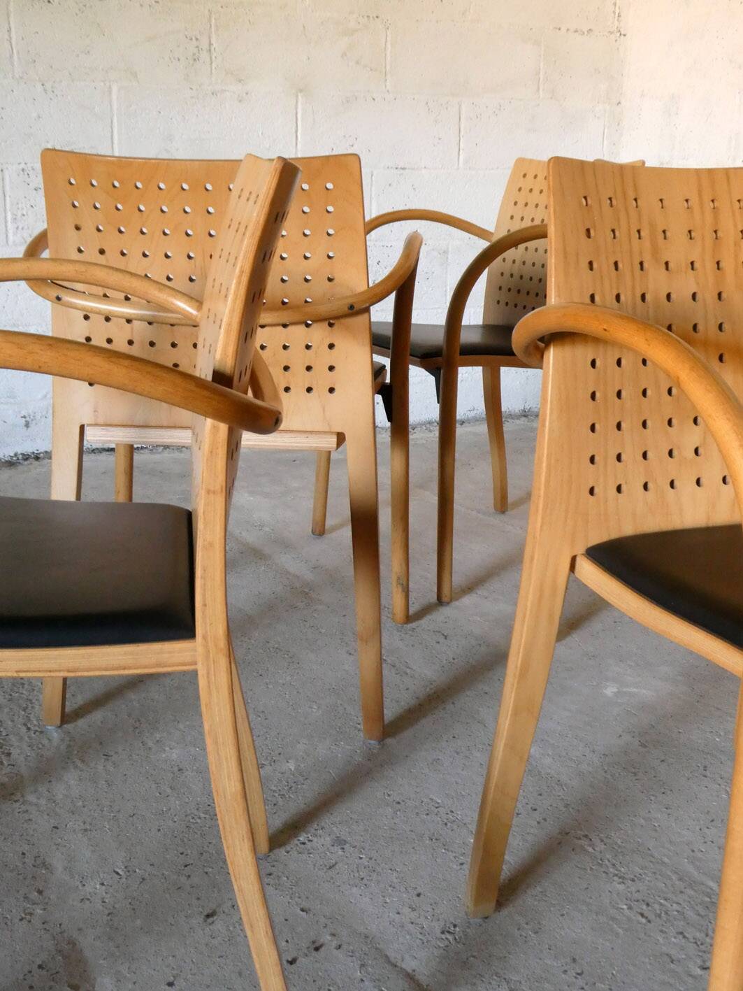 série de 6 chaises 290F de Wulf Schneider pour Thonet, 1990
