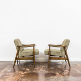 Pair of Mid-Century Modern GFM 87 Armchairs by Juliusz Kędziorek, 1960s