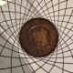 Vintage paper basketmade of brass thread