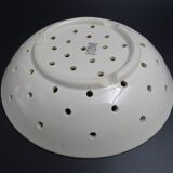 Digoin white earthenware strawberry drain plate - circa 1950 - Vintage