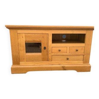 Solid oak TV cabinet