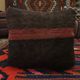 Handwoven Kilim Orange Brown Wool Cushion Cover 40x40cm