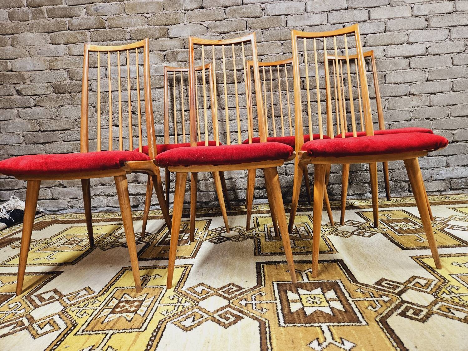 Set of 6 teak chairs by Ernst Martin Dettinger 1960
