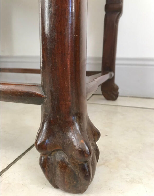 Table d'appoint en bois de fer et marbre de Chine Circa 1900