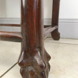 Side table in iron wood and marble from China Circa 1900