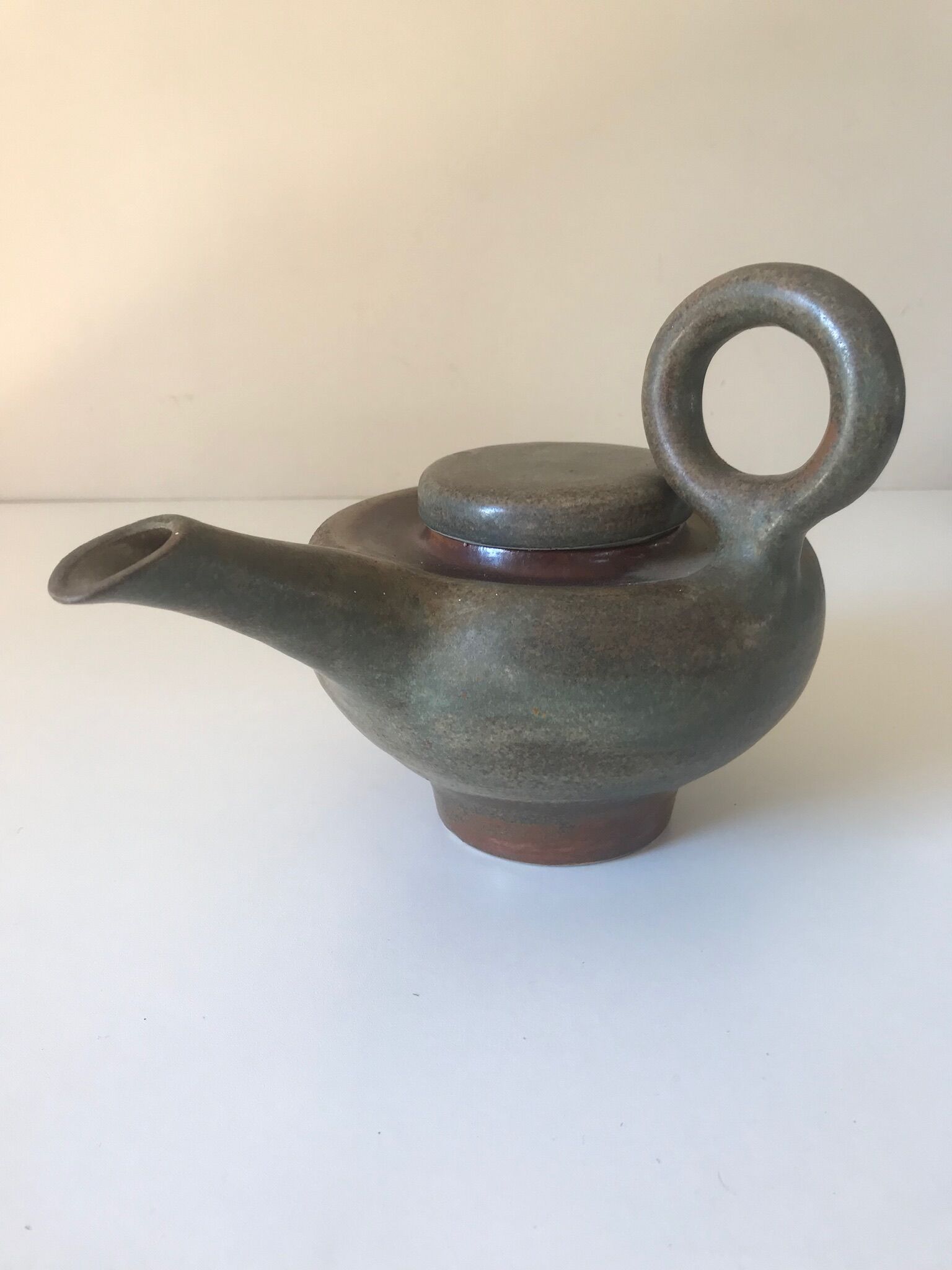 Vintage sandstone teapot by Jacques lacheny