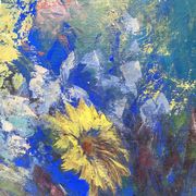 Huile sur toile fleurs G de Marco 50X60