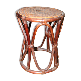 Rattan side table