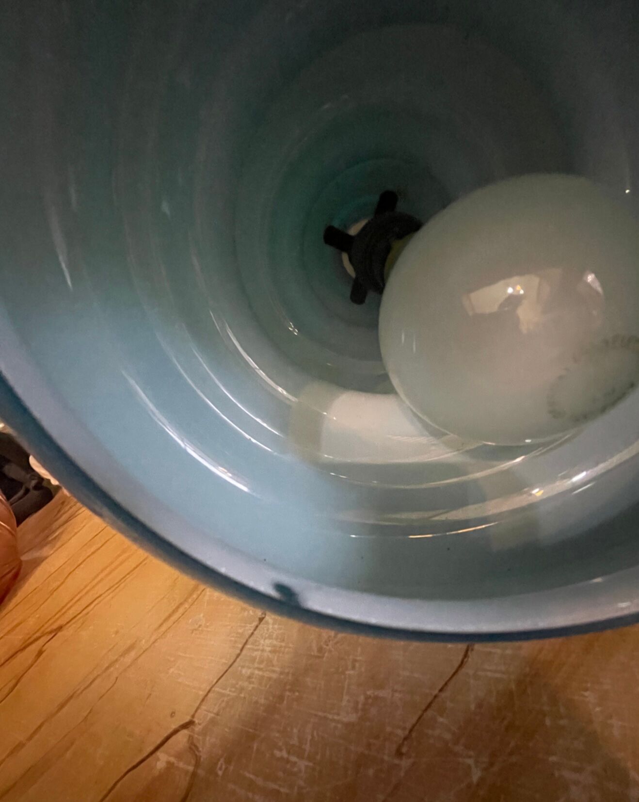 Vintage blue opaline pendant lamp