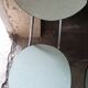 2  chaises en formica vert d'eau, 1970