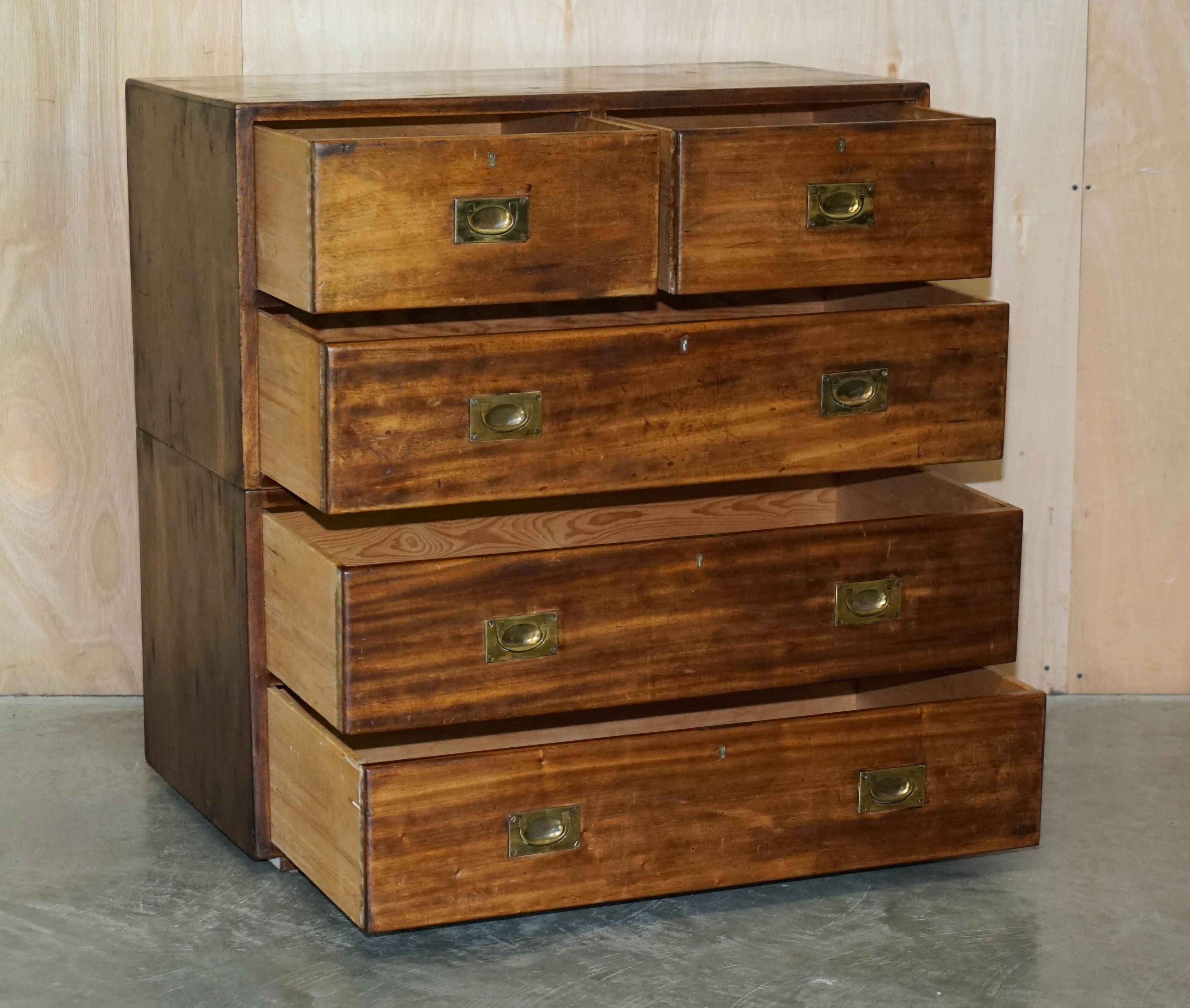 Military campaign chest in mahogany circa 1880