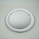 round mid century modern illuminated WALL MIRROR with metal frame 1950s