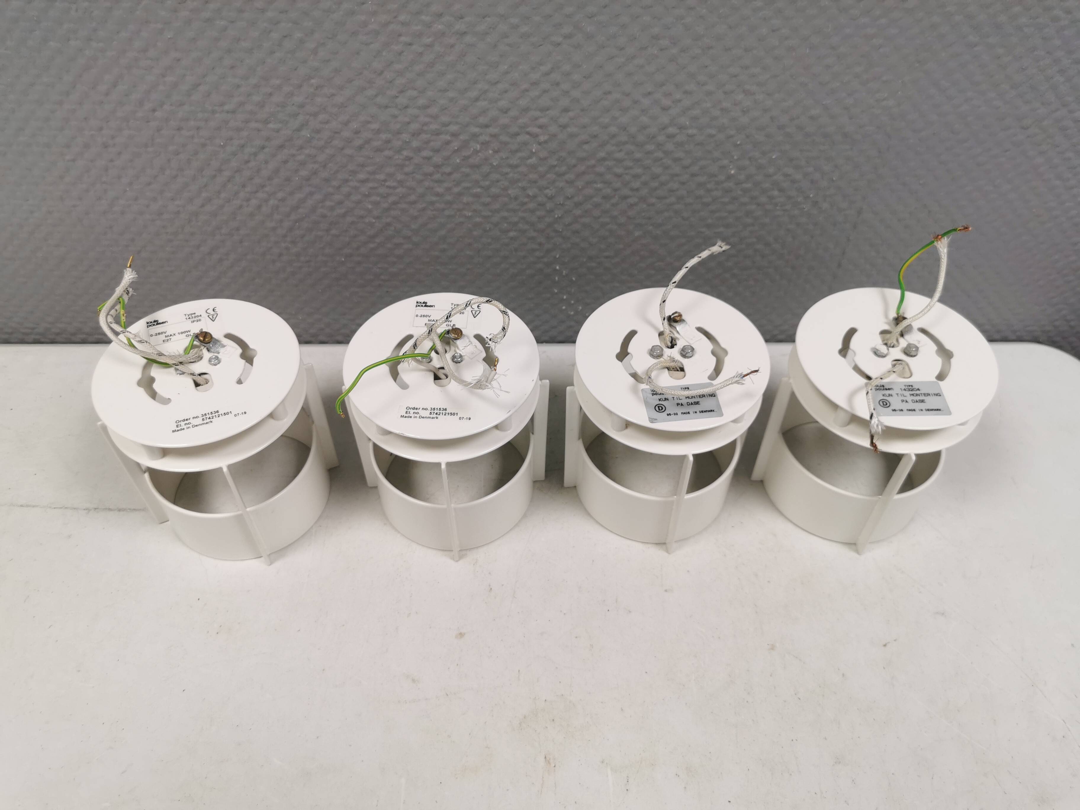 Four Magazine Spots/Lamps, by Vilhelm Wohlert for Louis Poulsen 70s Denmark