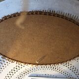 Miroir ovale rotin tressé 44x24cm
