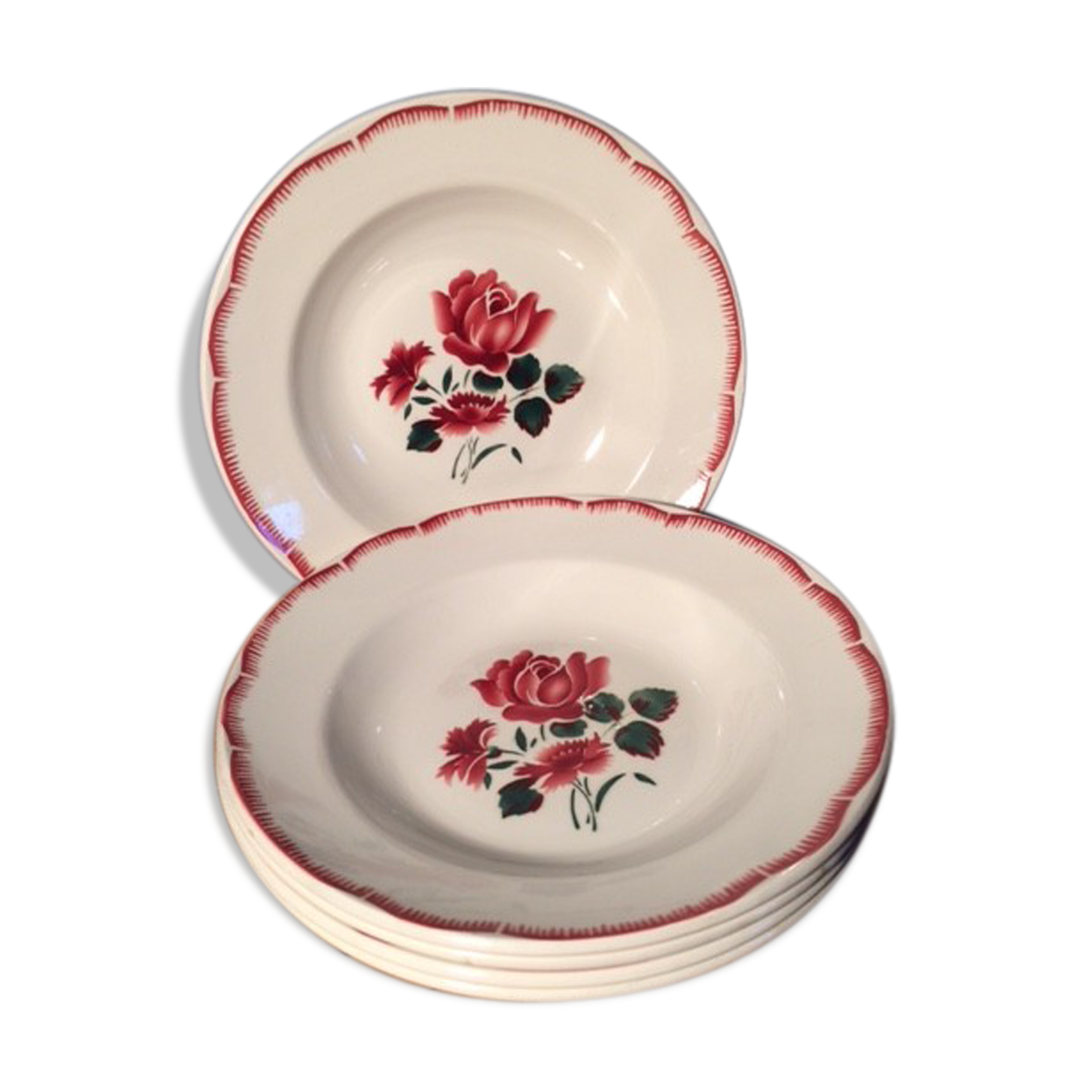 5 plates empty "badonvillers" suite