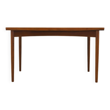 Table en teck, design danois, années 1960, fabriquée au Danemark