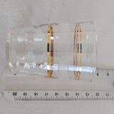 small granite glasses with gold rim