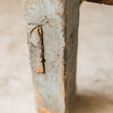 Green wooden workbench – 2 drawers