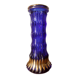 Vase en verre bleu cobalt