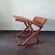 70s wooden folding footrest