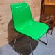 Set groene kunststof chromen buisframe stoelen Helmut Starke Zweden